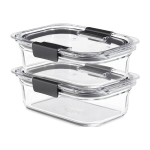 yAJEH}[gizo[Ch uAX KXۑe 3.2Jbv 2Zbg Rubbermaid 3.2 Cup Brilliance Glass Food Storage Containers, Set of 2 y񂹏iz