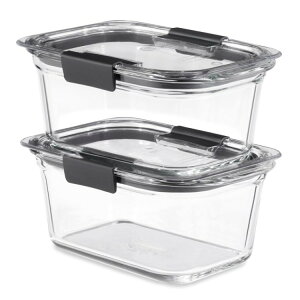 yAJEH}[gizo[Ch uAX KXۑe t^t 4.7Jbv 2Zbg BPAt[ Rh~dl Rubbermaid Brilliance Glass Food Storage Containers, 2-Pack with Lids, 4.7 Cup y