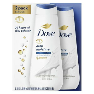yAJEH}[giz_ fB[vCX`[ ibVO {fBEHbV 567ml cCpbN Dove Deep Moisture Body Wash Twin Pack, 20 fl oz y񂹏izy킹Ĕz
