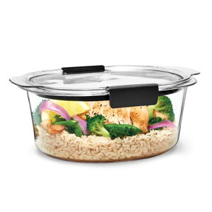 yAJEH}[gizo[Ch uAX Ehۑe Rh~dl 6.97Jbv Rubbermaid Brilliance Round Leak Proof Food Storage Container, 6.97 cup y񂹏iz