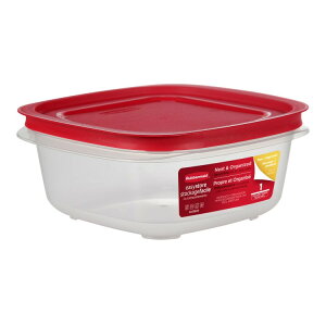 【アメリカウォルマート品】ラバーメイド イージーストア スクエアコンテナ 約1.8L 蓋付き食品保存容器 Rubbermaid 7.81-Cup EasyStore Square Container, Food Storage Container with Lids 【お取り寄せ商品】