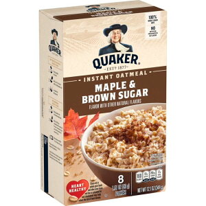 yAJEH}[gizNG[J[ CX^gI[g~[ [vuEVK[ 8 Quaker Instant Oatmeal, Maple Brown Sugar, 12.1 oz, 8 Packets y񂹏iz