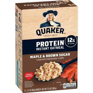 yAJEH}[gizNG[J[ veCCX^gI[g~[ [vuEVK[ 6 Quaker, Protein Instant Oatmeal, Maple & Brown Sugar, 2.11 oz, 6 Packets y񂹏iz