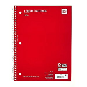 yAJEH}[gizyAhMA m[g 1Ȗڗp JbWr bh 70 20.3×26.7cm Pen+Gear College Ruled 1-Subject Notebook, Red, 70 Sheets y񂹏iz
