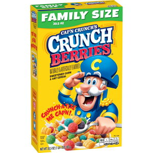 yAJEH}[gizLveN` XC[gR[I[gVA N`[x[ 582g Cap'n Crunch Sweetened Corn & Oat Cereal Crunchy Berries 20.5 oz box y񂹏iz