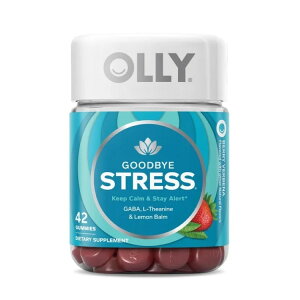�y�|�C���gUP��2��20��-�z�I���[ �O�b�o�C �O�~ �x���[�� 42�� OLLY Goodbye Stress Gummy Support, GABA, L-TheanineChamomile, Berry, 42 Count �y�����񂹏��i�z