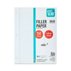 yAJEH}[gizyAhMA [Y[tp JbWr 26.7×20.3cm 150 Pen+Gear College Ruled Filler Paper, 150 Sheets y񂹏iz