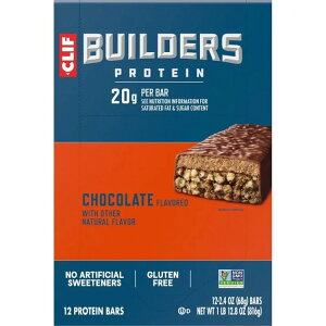 �N���t�r���_�[�Y �v���e�C���o�[ �`���R���[�g���� �A�����v���e�C�� 12�{�� CLIF BUILDERS Protein Bars Chocolate Flavor, Plant Protein, Gluten Free Bars, 12ct �y�����񂹏��i�z