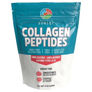 �f�B�o�C�f�b�h�T���Z�b�g �R���[�Q���y�v�`�h �p�E�_�[�~�b�N�X ������ 227g Divided Sunset Collagen Peptides Powder Mix, Unflavored - Unbleached, 8 oz �y�����񂹏��i�z