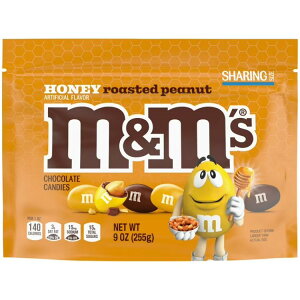 M&M's �n�j�[���[�X�g�s�[�i�b�c�`���R���[�g�L�����f�B 255g M&M's Honey Roasted Peanut Chocolate Candy - 9.0 oz �y�����񂹏��i�z