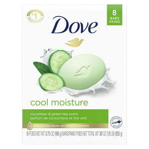 yAJEH}[giz_ r[eB[o[ oX\[v N[CX`[ LEO[eB[ 106g 8 Dove Beauty Bar Bath Soap Cool Moisturizing Cucumber & Green Tea, 3.75 oz 8 Bars y
