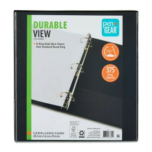 �y�A�����J�E�H���}�[�g�i�z�y���A���h�M�A 3�����O�o�C���_�[ �ϋv�^�C�v �\���|�P�b�g�t�� D�^�����O�i�΂߁j ���a3.8cm �u���b�N Pen+Gear 3-Ring Durable View Binder, Slanted D-Rings, Black �y������