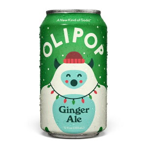 �I���|�b�v �v���o�C�I�e�B�N�X�\�[�_ �W���W���[�G�[�� 355ml 1�{ OLIPOP Prebiotic Soda, Ginger Ale, 12 fl oz �y�����񂹏��i�z