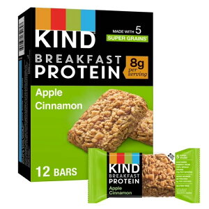 �J�C���h �A�b�v���V�i���� �u���b�N�t�@�X�g�v���e�C���o�[ 6�{�� KIND, Gluten Free, Apple Cinnamon, Breakfast Protein Bars, 6-Count, 1 Cardboard Box �y�����񂹏��i�z