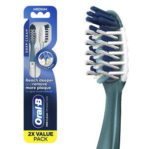 �I�[����B �v���w���X �N���X�A�N�V���� �蓮���u���V �~�f�B�A�� 2�{���� Oral-B Toothbrush Pro-Health CrossAction Manual Medium, 2 Count �y�����񂹏��i�z