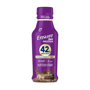 �G���V���A �}�b�N�X �v���e�C�� �V�F�C�N �~���N�`���R���[�g 414ml Ensure Max Protein Shake, 42g High Protein, Milk Chocolate, 14 fl oz �y�����񂹏��i�z