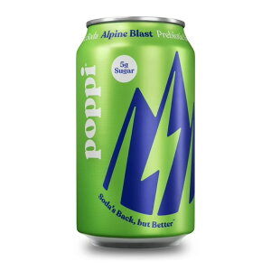 �|�b�s�[ �A���p�C���u���X�g �v���o�C�I�e�B�N�X�\�[�_ 355ml 1�{ poppi Alpine Blast Prebiotic Soda, 12 oz, Single Can �y�����񂹏��i�z