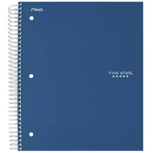 yAJEH}[gizt@CuX^[ XpCm[g{X^fBAvΉ 5Ȗڗp JbW[h 21.6×27.9cm Five Star Spiral Notebook + Study App, 5 Subject, College Ruled y񂹏iz