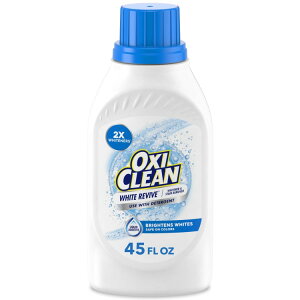 �I�L�V�N���[�� �z���C�g���o�C�u �ߗޗp�z���C�g�i�[���V�~��� �t�̓Y���� 1.33L OxiClean White Revive Whitener & Stain Remover Liquid Additive, 45 fl oz �y�����񂹏��i�z