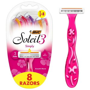 �r�b�N �\���C��3 �V���v���[ ���f�B�[�X �g���̂ăJ�~�\�� 3���n 8�{ BIC Soleil 3 Simply Women's Disposable Razors, 3 Blades, 8 Piece Razor Set �y�����񂹏��i�z
