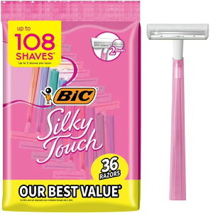 �r�b�N �V���L�[�^�b�` ���f�B�[�X �g���̂ăJ�~�\�� 2���n 36�{ BIC Silky Touch Women's Disposable Razors with 2 Blades, 36-Pack �y�����񂹏��i�z