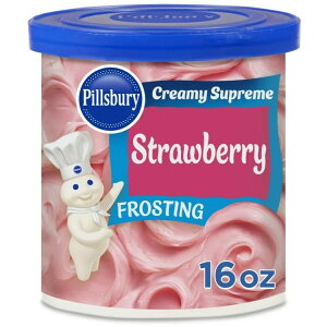 �s���Y�x���[ �N���[�~�[�V���v���[�� �X�g���x���[ �t���X�e�B���O 454g Pillsbury Creamy Supreme Strawberry Frosting, 16 oz Tub �y�����񂹏��i�z