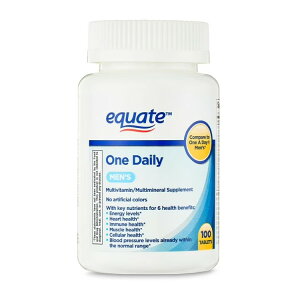 Equate One Daily Men's �}���`�r�^�~��/�}���`�~�l�����T�v�������g 100�^�u���b�g Equate One Daily Men's Multivitamin/Multimineral Supplement Tablets, 100 Count, �y�����񂹏��i�z