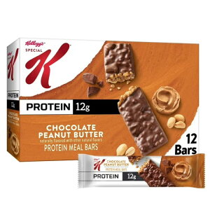 �X�y�V����K �`���R���[�g�s�[�i�b�c�o�^�[ �`���[�C�[�v���e�C���o�[ 12�{�� Special K Bar Chocolate Peanut Butter Chewy Protein Meal Bars, �y�����񂹏��i�z