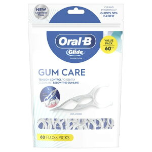 �I�[����B �O���C�h �f���^���t���X �s�b�N �����p 60�{���� Oral-B Glide Care Dental Floss Picks, Good for Back Teeth, 60 Picks �y�����񂹏��i�z