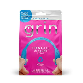 グリン 使い捨て舌クリーナー 両面スクレーパー 48本入り GRIN Disposable Tongue Cleaner 48 Ct Dual Edge Scraper Fresh Breath 【お取り寄せ商品】