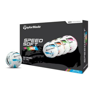 �e�[���[���C�h �X�s�[�h�\�t�g �C���N �S���t�{�[�� 12���� �}���`�J���[ TaylorMade SpeedSoft Ink 12pk Golf Balls, Multi �y�����񂹏��i�z