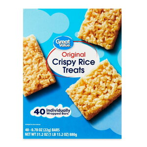 �y�E�H���}�[�g�u�����h�z�O���[�g�o�����[ �N���X�s�[���C�X�g���[�g 40���� Great Value Crispy Rice Treats, 0.78 oz, 40 Count �y�����񂹏��i�z
