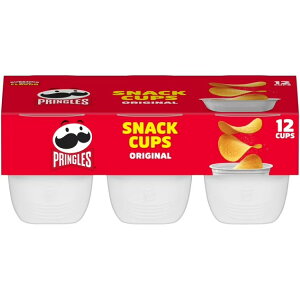 �v�����O���Y �v�����O���X �X�i�b�N�J�b�v �I���W�i�� �|�e�g�`�b�v�X 12���� Pringles Snack Cups Original Potato Crisps Chips, Lunch Snacks, 12 Count �y�����񂹏��i�z