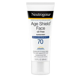 【アメリカウォルマート品】ニュートロジーナ エイジシールド フェイス用日焼け止め SPF70 オイルフリー 88mL Neutrogena Age Shield Face Oil-Free Sunscreen, SPF 70 Sunblock, 3 fl oz 【お取り寄せ商品】