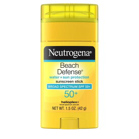【アメリカウォルマート品】ニュートロジーナ ビーチディフェンス 日焼け止めスティック SPF50+ 顔・体用 42g Neutrogena Beach Defense Sunscreen Stick SPF 50+, Face & Body, 1.5 oz 【お取り寄せ商品】