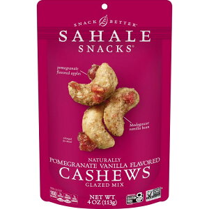 �T�n���X�i�b�N �O���[�Y�h�~�b�N�X �V�R�U�N���o�j�������J�V���[�i�b�c 113g Sahale Snacks Glazed Mix of Naturally Pomegranate Vanilla Flavored Cashews, 4oz �y�����񂹏��i�z