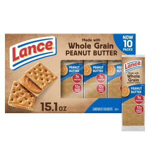 yAJEH}[gizX ThCb`NbJ[ SNbJ[ s[ibco^[ 10pbN Lance Sandwich Crackers, Made with Whole Grain Crackers, Peanut Butter, 10Packs y񂹏iz