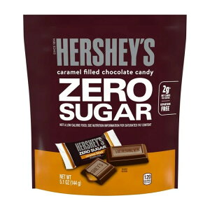 �n�[�V�[�Y �[���V���K�[ �L������������`���R���[�g�L�����f�B 144g Hershey's Zero Sugar Caramel Filled Chocolate Candy, Bag 5.1 oz �y�����񂹏��i�z