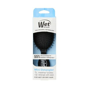 �y�|�C���gUP��2��20��-�z�E�F�b�g�u���V �~�j�f�B�^���O���[ �w�A�u���V �u���b�N Wet Brush Mini Detangler - Black Hair Brush for Travel & Kids, Gentle Glide �y�����񂹏��i�z