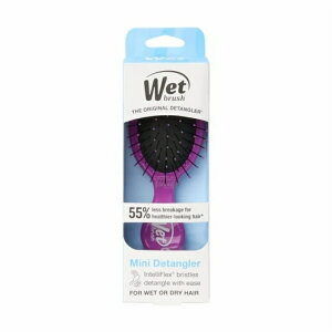 �y�|�C���gUP��2��20��-�z�E�F�b�g�u���V �~�j�f�B�^���O���[ �w�A�u���V �p�[�v�� Wet Brush Mini Detangler - Purple - On-the-Go Detangling �y�����񂹏��i�z