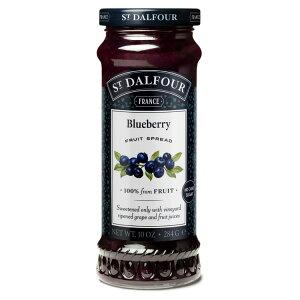 yAJEH}[gizZgE_tH[ u[x[t[cXvbh 100%t[cR 284g St. Dalfour Blueberry Fruit Spread, 100% from fruit 10 oz Jar y񂹏iz