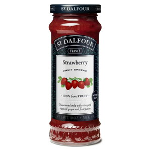 yAJEH}[gizZgE_tH[ Xgx[t[cXvbh 100%t[cR 284g St. Dalfour Strawberry Fruit Spread, 100% from Fruit 10 oz Jar y񂹏iz