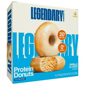 ���W�F���_���[�t�[�Y �v���e�C���h�[�i�c �o�j���O���[�Y 261g 4�� Legendary Foods - Protein Donuts Vanilla Glazed 9.2oz/4ct �y�����񂹏��i�z