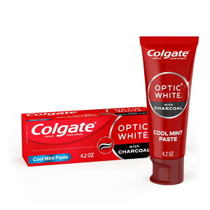 �R���Q�[�g �I�v�e�B�b�N�z���C�g �������� �`���R�[������ �N�[���~���g 119g Colgate Optic White Toothpaste with Charcoal, Cool Mint, 4.2 oz Tube �y�����񂹏��i�z
