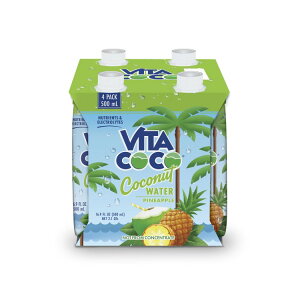 �e�C�X�g�j�����@�[�i �R�R�i�b�c�E�H�[�^�[�i�ʓ�����j480ml 12�{�Z�b�g Vita Coco Coconut Water, Nutrients & Electrolytes Rich, Pineapple, 16.9 fl oz, 4-Pack Tetra �y�����񂹏��i�z