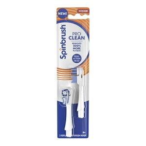 �X�s���u���V �v���N���[�� �ւ��u���V �d�����u���V�p �ӂ� �ѐ� 2�{ Spinbrush PRO CLEAN Replacement Heads, Electric Toothbrush Refills, Medium Bristles, 2 Count �y�����񂹏��i�z