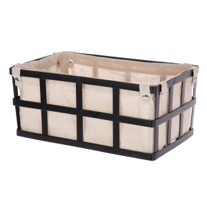 �y�E�H���}�[�g�u�����h�z���C���X�e�C�Y ���^�����[�o�X�P�b�g ���z�t�� �u���b�N Mainstays Black Rectangle Metal Storage Basket with Removable Liner �y�����񂹏��i�z