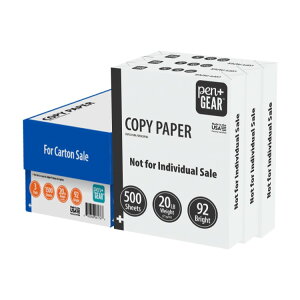 �y���A���h�M�A �R�s�[�p�� ��21.6×27.9cm 1500�� Pen+Gear Copy Paper, 8.5inch x 11inch, 92 Bright, White, 20 lb., 3 Ream Case (1,500 Sheets) �y�����񂹏��i�z