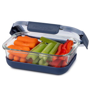 �v���L�[�p�[ �v���X �K���X�ۑ��e�� 2.8�J�b�v �V���R���x�[�X�t�� Prokeeper+ Glass Food Storage Container with Silicone Base, 2.8 Cup �y�����񂹏��i�z
