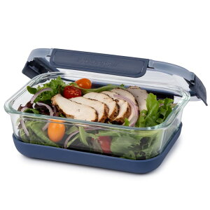 �v���L�[�p�[ �v���X �K���X�ۑ��e�� 4.5�J�b�v �V���R���x�[�X�t�� Prokeeper+ Glass Food Storage Container with Silicone Base, 4.5 Cup �y�����񂹏��i�z